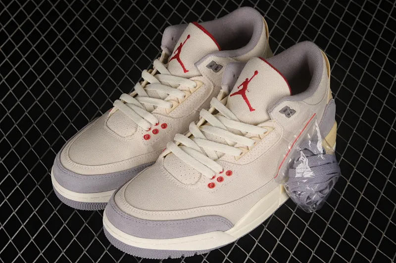 All categories Air Jordan Jordan series basketball shoes Air Jordan 3 Air Jordan 3 "Muslin" AJ3 Joe 3 cement gray canvas basketball shoes DH7139-100